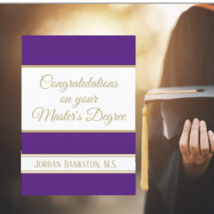 Wow! Master's degree Graduation card
