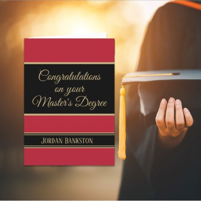 Wow! Master's degree Graduation card (Creator Uploaded)