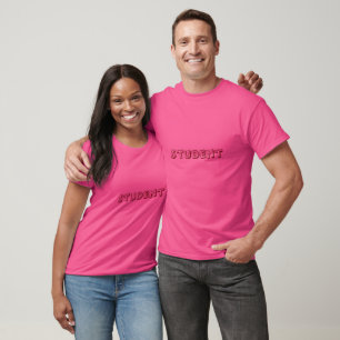 Wow Pink Custom Student text T-Shirt