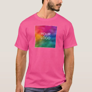 Wow Pink Template Upload Company Logo Mens Modern T-Shirt
