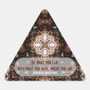 WOW Quotes: Do What You Can.. Triangle Sticker