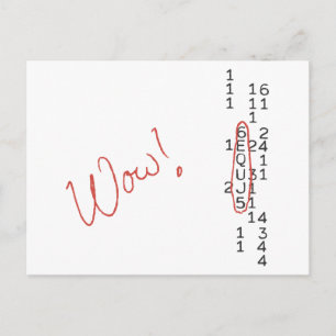 Wow Signal SETI Message Postcard