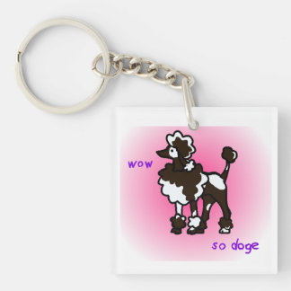 Wow so poodle keychain