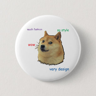 Wow.  Such 6 Cm Round Badge