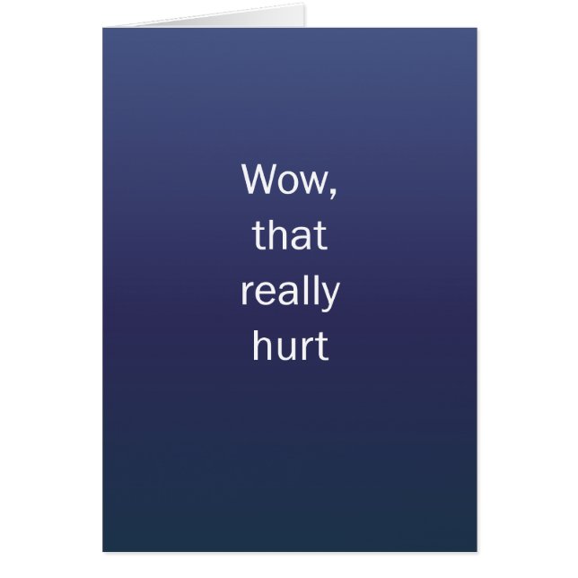 Wow That Hurt (Front)