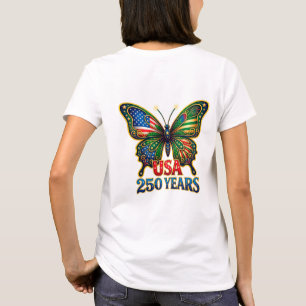 WOW! Wings of Freedom Butterfly USA 250 Years T-Shirt