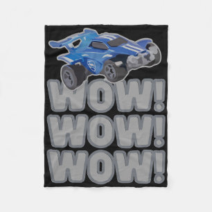 Wow! Wow! Wow! Rocket Soccer Game  Fleece Blanket