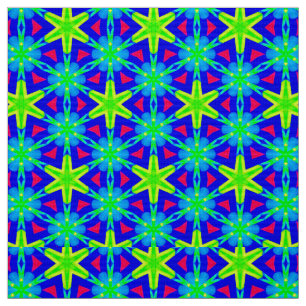 WOW! Yellow Red Green Blue Stars ~ Geometric Fabric