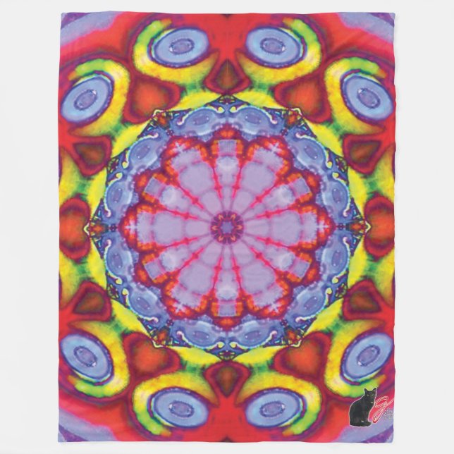 Wowzer Kaleidoscope Fleece Blanket (Front)