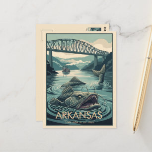 WPA Arkansas White River Postcard