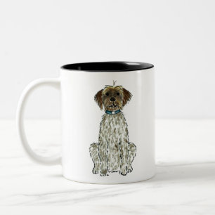 WPG Wirehaired Pointing Griffon Dog Two-Tone Coffee Mug