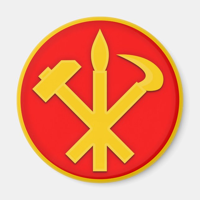 WPK Workers Party of Korea DPRK North Korea Emblem Magnet (Front)