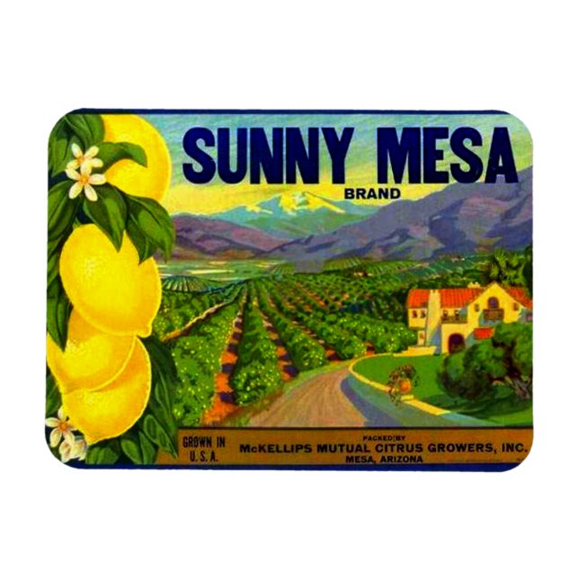 WQ MAGNET: Sunny Mesa Vintage Lable Magnet (Horizontal)