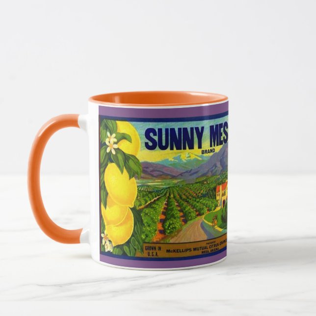 WQ MUG CUP :Lemon Crate Label (Left)