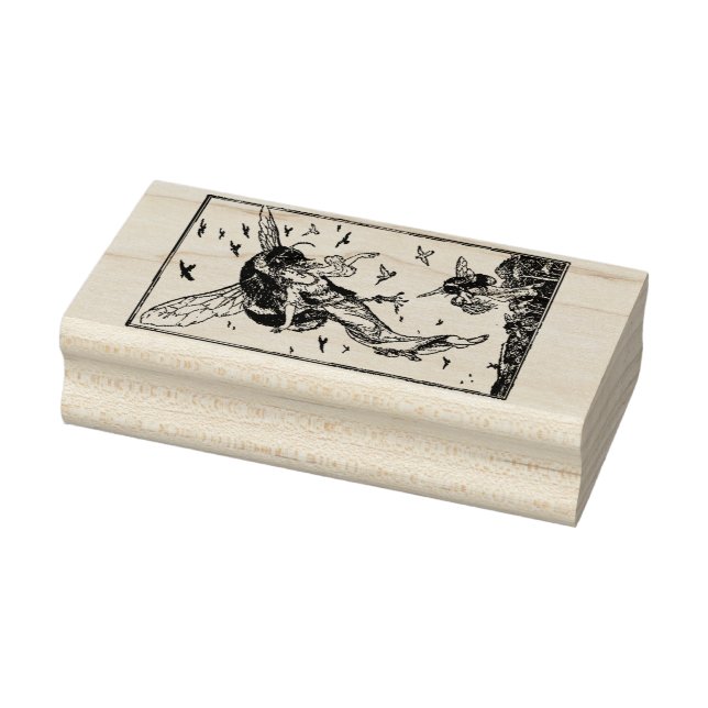 WQ RUBBER STAMP: Bees with Maidens Stamp (Stamp)