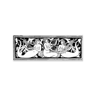 WQ RUBBER STAMP : Mermaids Walter Crane
