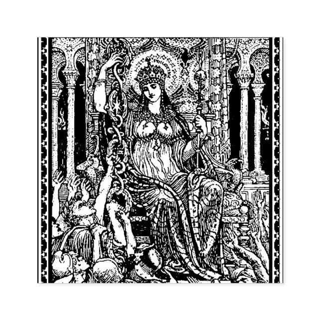 WQ RUBBER STAMP: Walter Crane Philotime Rubber Stamp (Imprint)