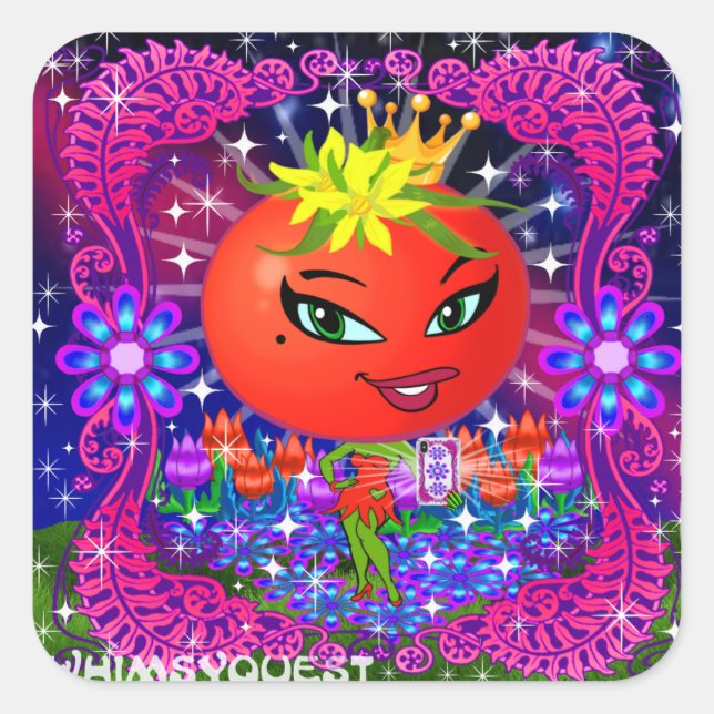 WQ Saucy Tomato "Say Cheese" Stickers (Front)