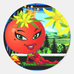 WQ STICKER #2 : Queen Saucy Tomato.