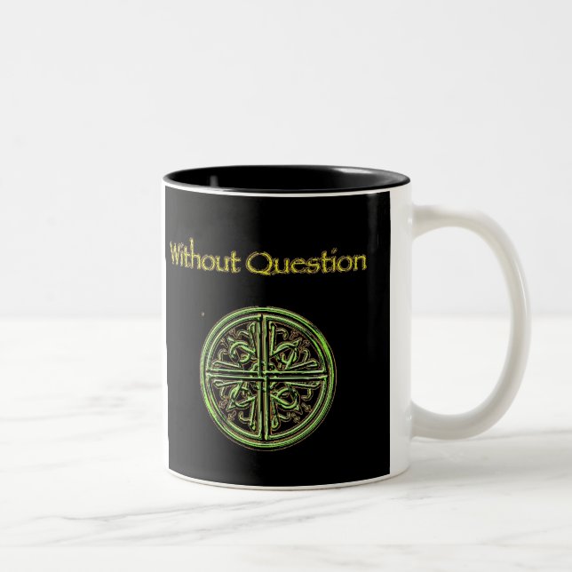 WQCeltic Knot Logo black - Customised Two-Tone Coffee Mug (Right)