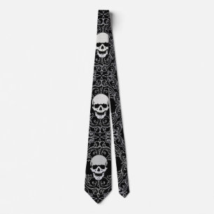 Wraithe Vintage Gothic Skulls Gentleman's Tie