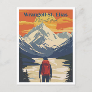 Wrangell St Elias Alaska Artwork Travel Place Postcard