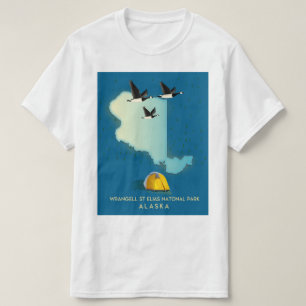 wrangell st elias Alaska Map T-Shirt