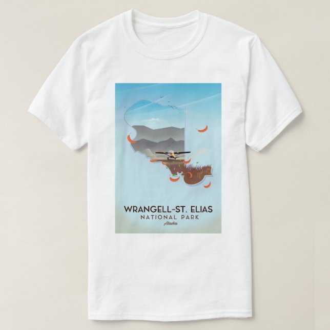 Wrangell-St. Elias National Park Alaska poster T-Shirt (Design Front)