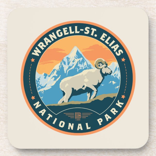 Wrangell-St Elias National Park Coaster (Front)
