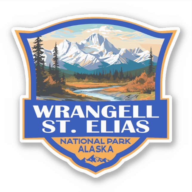 Wrangell St. Elias National Park Illustration Art (Front)