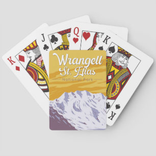 Wrangell St. Elias National Park Illustration Art Playing Cards