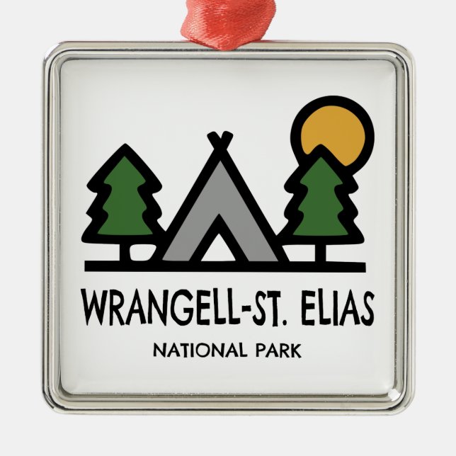 Wrangell-St. Elias National Park Metal Ornament (Front)