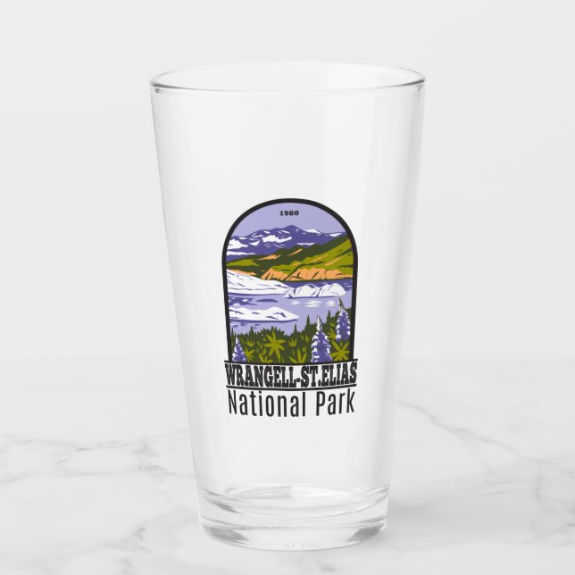 Wrangell St Elias National Park Nizina Lake Alaska Glass (Front)