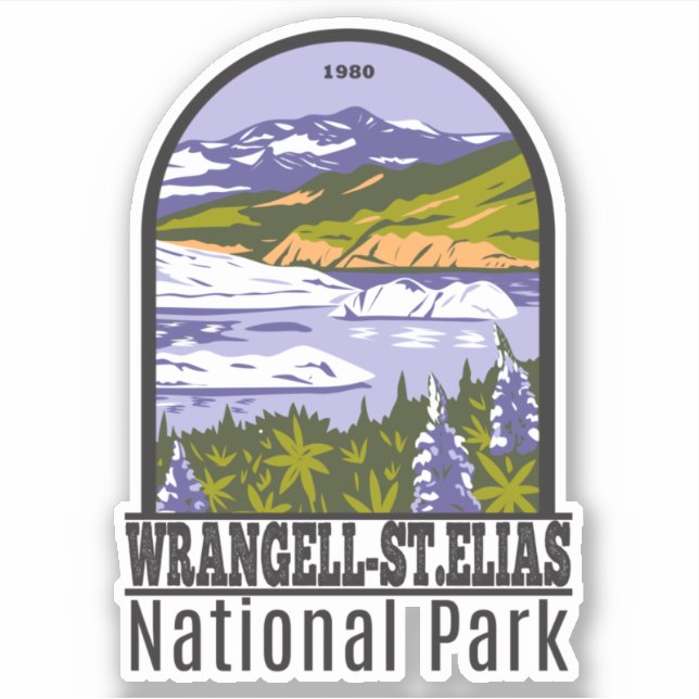 Wrangell St Elias National Park Nizina Lake Retro (Front)