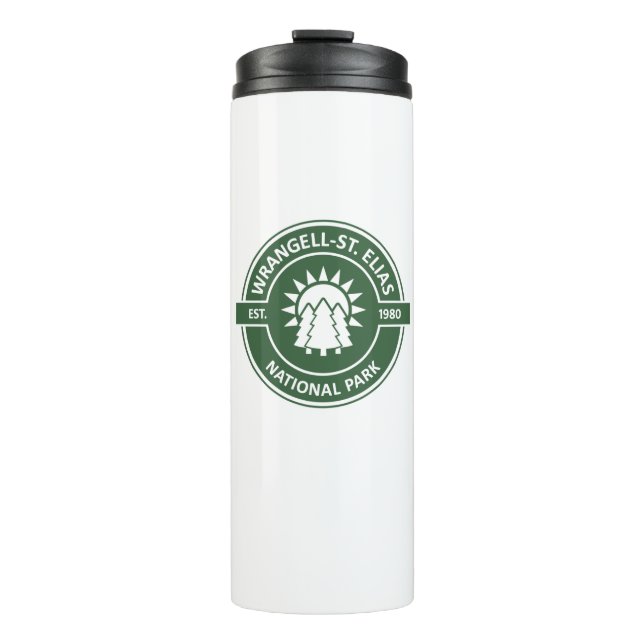 Wrangell–St. Elias National Park Sun Trees Thermal Tumbler (Front)