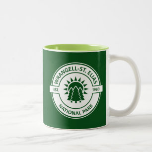 Wrangell–St. Elias National Park Sun Trees Two-Tone Coffee Mug