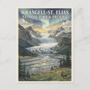 Wrangell–St. Elias National Park Vintage Postcard