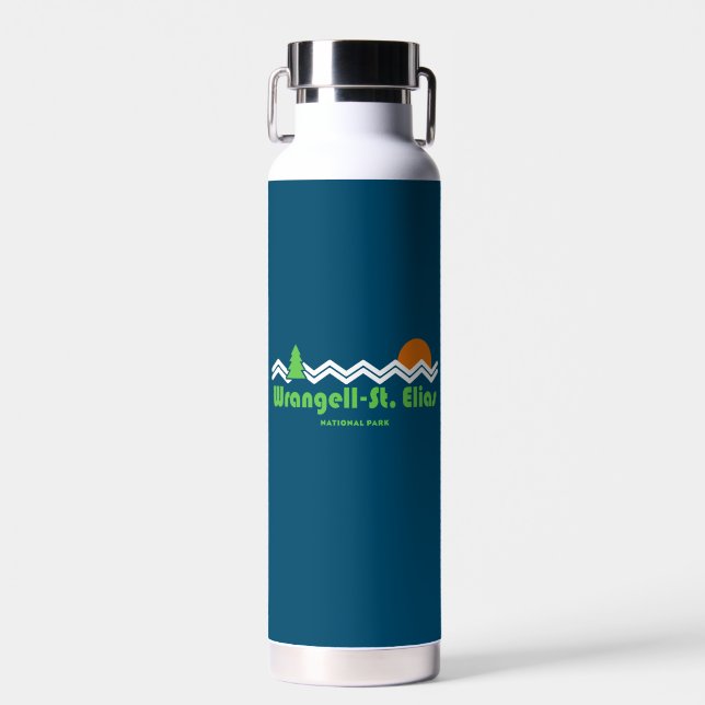 Wrangell-St. Elias National Retro Water Bottle (Front)