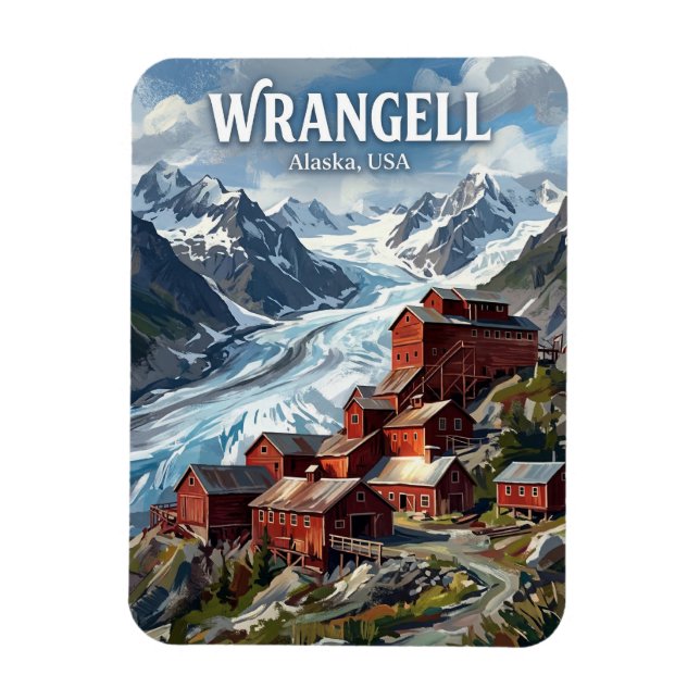 Wrangell-St. Elias USA Magnet (Vertical)