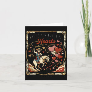 Wranglin hearts cowboy western valentine boy card