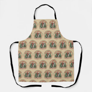 Wrangling Christmas Cheer Cowboy Santa Horse Ride Apron