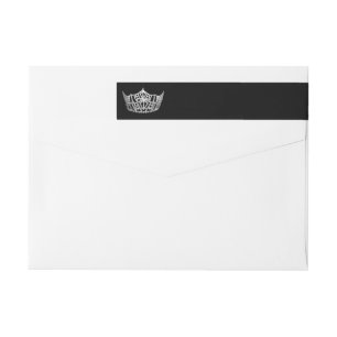 Wrap Around Return Address Label -Pageant Crown