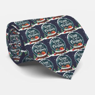 Wrap It Up It’s Christmas Snow Globe Design Tie