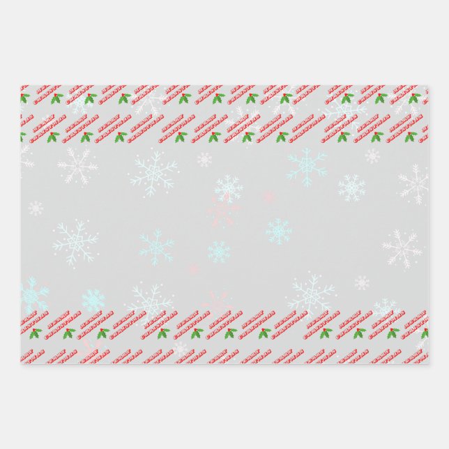 Wrap it up-merry christmas wrapping paper sheet (Front)