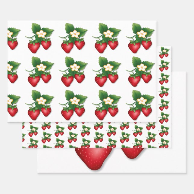 Wrap it up with I Love Strawberry  Wrapping Paper Sheet (Set)