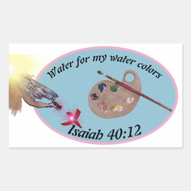 wrap this around a jar for your brushes, artists r rectangular sticker (Front)