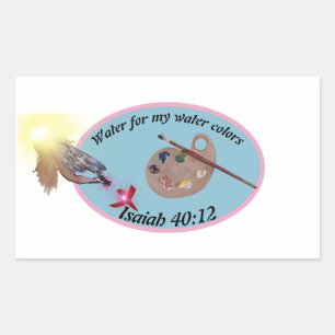 wrap this around a jar for your brushes, artists rectangular sticker