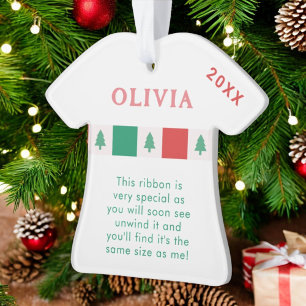 Wrap Your Height   Ribbon Height Christmas Ornament