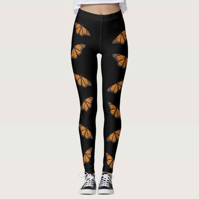 Wrap yourself Wings Monarch Butterfly Leggings (Front)