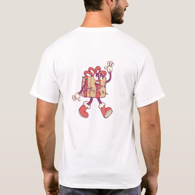 Wrapped and Ready Gift Box Character T-Shirt (Back)